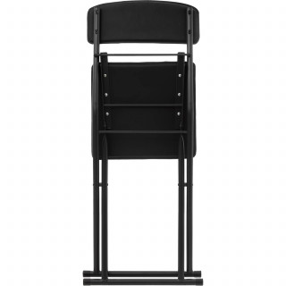 Chaise pliante en simili cuir - Noir