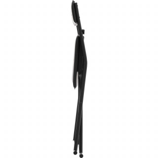Chaise pliante en simili cuir - Noir