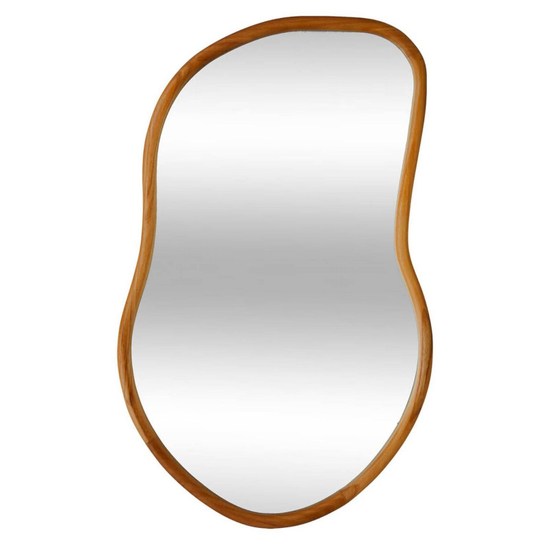 Miroir organique en bois LIVIA - 75 x 45 cm - Beige Miroir organique en bois LIVIA - 75 x 45 cm - Beige