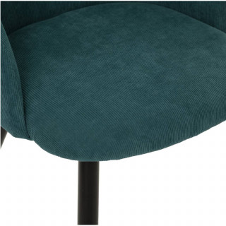 Lot de 4 chaises en velours côtelé CELESTE - Vert jade