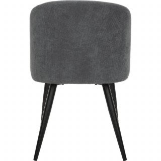 Lot de 4 chaises en velours côtelé CELESTE - Gris foncé