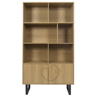 Bibliothèque 2 portes en bois CALYPSO - Marron