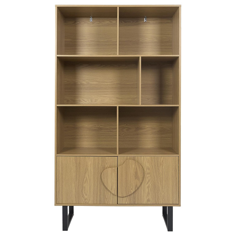 Bibliothèque 2 portes en bois CALYPSO - Marron Bibliothèque 2 portes en bois CALYPSO - Marron