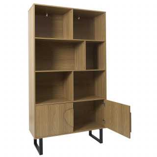 Bibliothèque 2 portes en bois CALYPSO - Marron