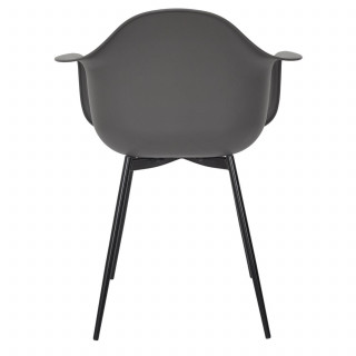 Lot de 4 fauteuils GUSTAV - Gris foncé