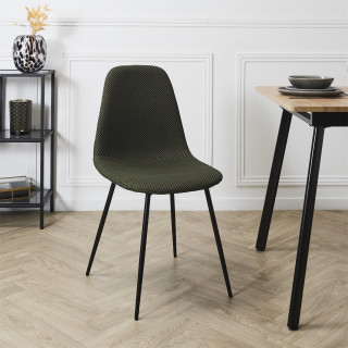 Lot de 4 chaises ATOME - Kaki