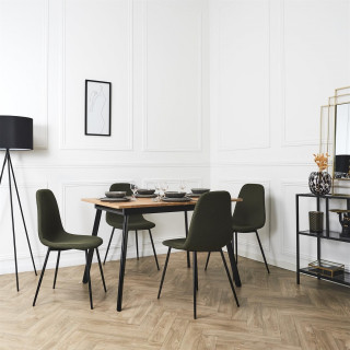 Lot de 4 chaises ATOME - Kaki