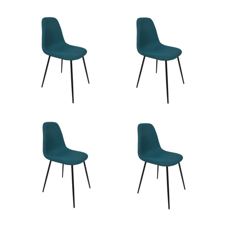 Lot de 4 chaises ATOME - Bleu