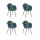 Lot de 4 fauteuils GUSTAV - Bleu