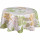 Nappe en toile cirée ronde motifs jungle MALLORCA - Diam. 135 cm - Beige
