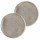 Lot de 2 sets de tables ronds en jute ALAGO - Diam. 38 cm - Argent