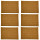 Lot de 6 sets de tables rectangles en jute TORSA - 31 x 45 cm - Marron