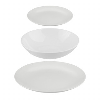 Service vaisselle 18 pièces COLORAMA - Blanc