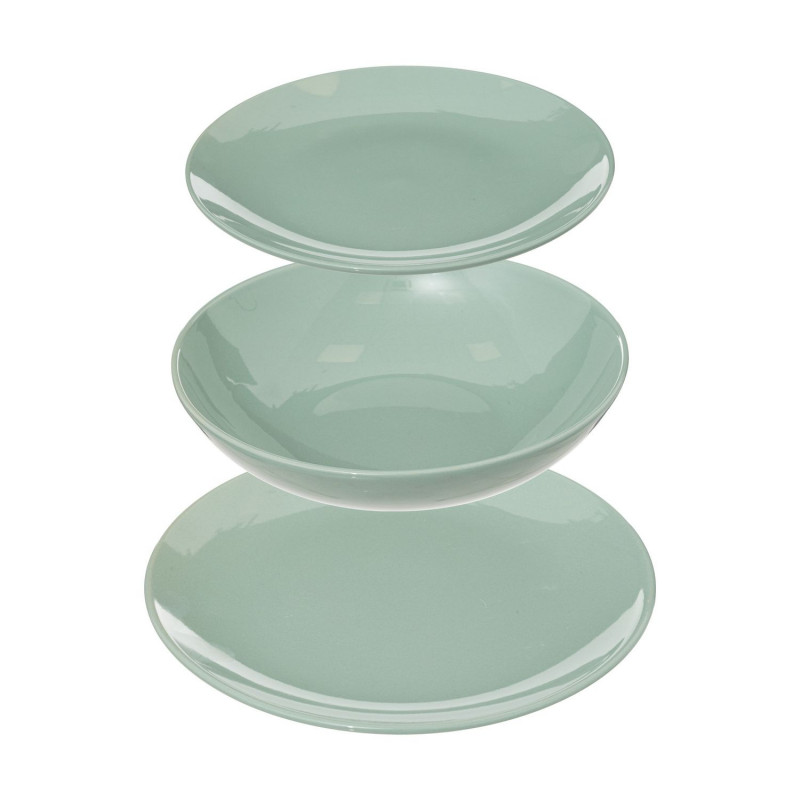 Service vaisselle 18 pièces COLORAMA - Vert