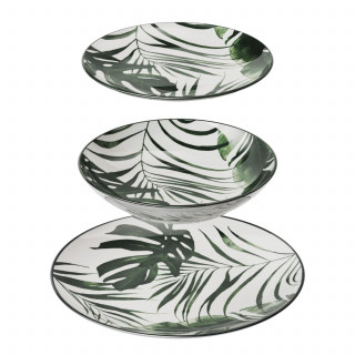 Service vaisselle 18 pièces PALME - Vert