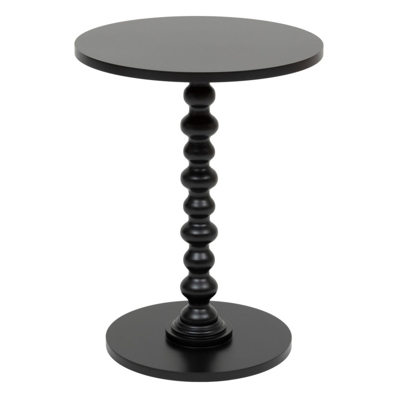 Table à café ronde en bois ALIX - Noir
