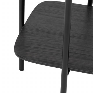 Table à café effet bois et métal HODIA - Noir