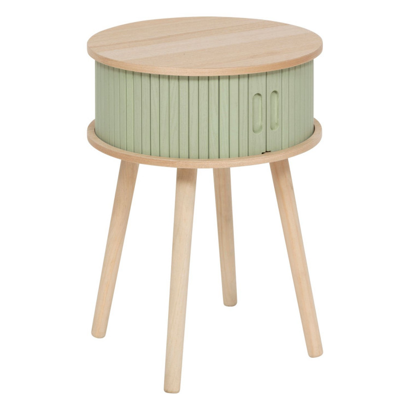 Table de chevet 2 portes en bois NYSOS - Vert