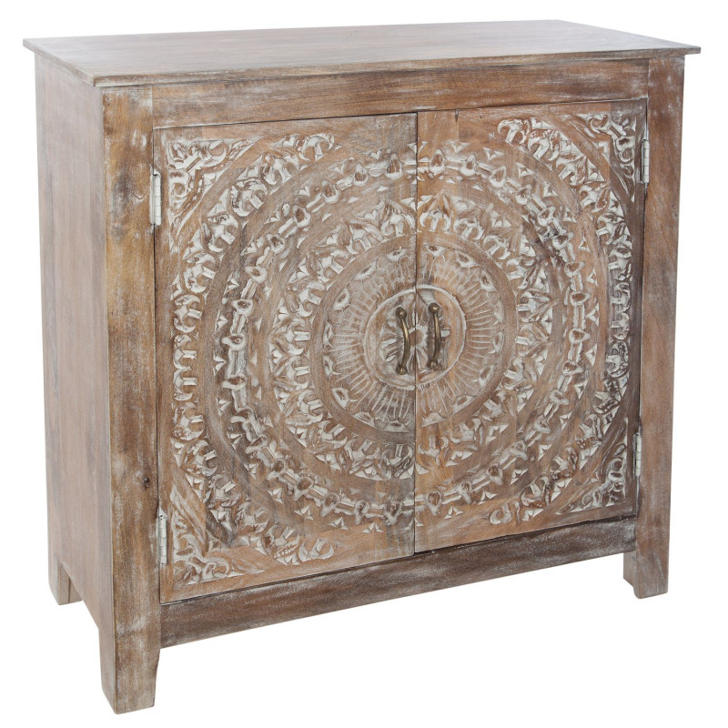 Buffet en manguier 2 portes SHIREL - Marron