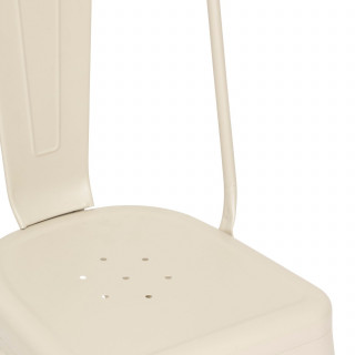 Lot de 4 chaises en métal NIKO - Beige