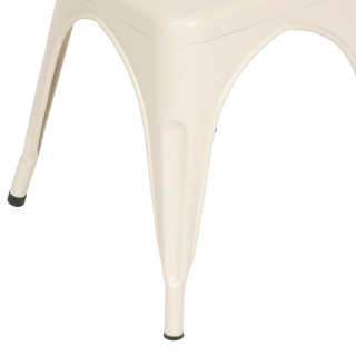 Lot de 4 chaises en métal NIKO - Beige
