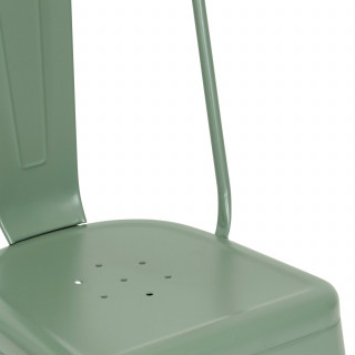 Lot de 4 chaises en métal NIKO - Vert