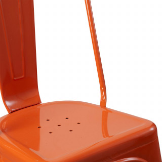 Lot de 4 chaises en métal NIKO - Orange