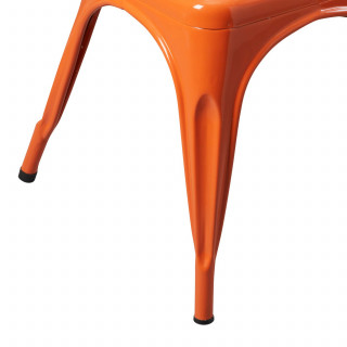 Lot de 4 chaises en métal NIKO - Orange