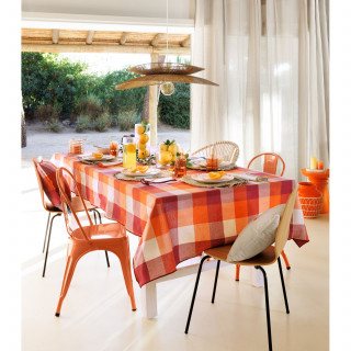 Lot de 4 chaises en métal NIKO - Orange