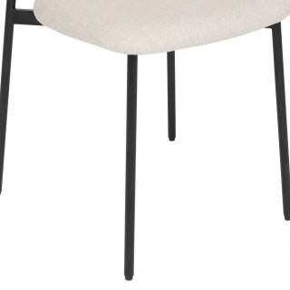 Lot de 2 chaises avec pieds en métal JAISA - Beige