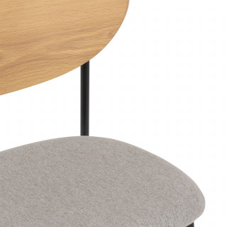 Lot de 2 chaises avec pieds en métal JAISA - Gris
