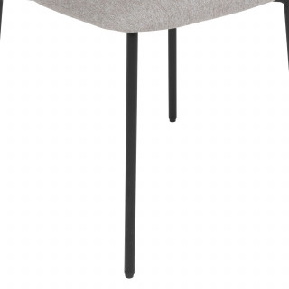 Lot de 2 chaises avec pieds en métal JAISA - Gris