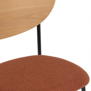 Lot de 2 chaises avec pieds en métal JAISA - Ambre