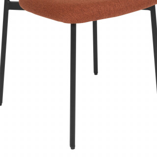 Lot de 2 chaises avec pieds en métal JAISA - Ambre