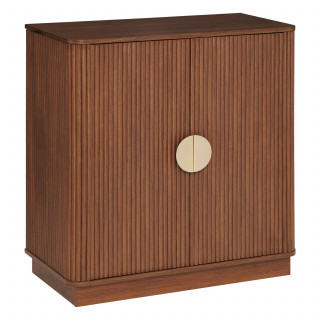 Buffet 2 portes effet noyer WANY - Marron