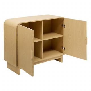 Buffet 2 portes effet bouleau LEE - Beige