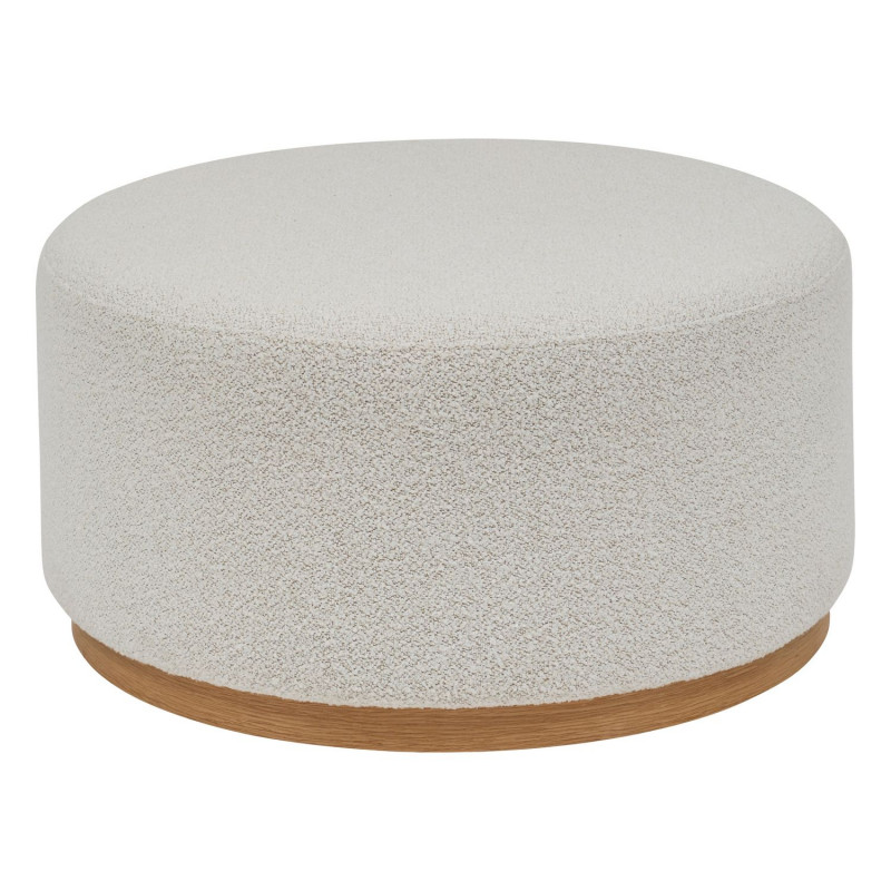 Pouf XL en bouclette NESKY - Blanc