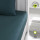 Drap housse 2 places - 100% coton BIO - 160 x 200 cm - Vert paon