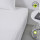 Drap housse 1 place - 100% coton BIO - 90 x 190 cm - Blanc craie