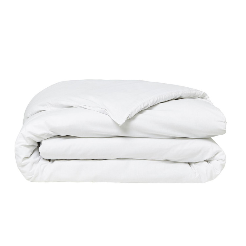 Housse de couette 1 place - 100% coton BIO - 140 x 200 cm - Blanc craie