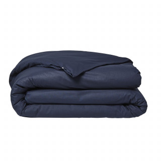 Housse de couette 1 place - 100% coton BIO - 140 x 200 cm - Bleu navy