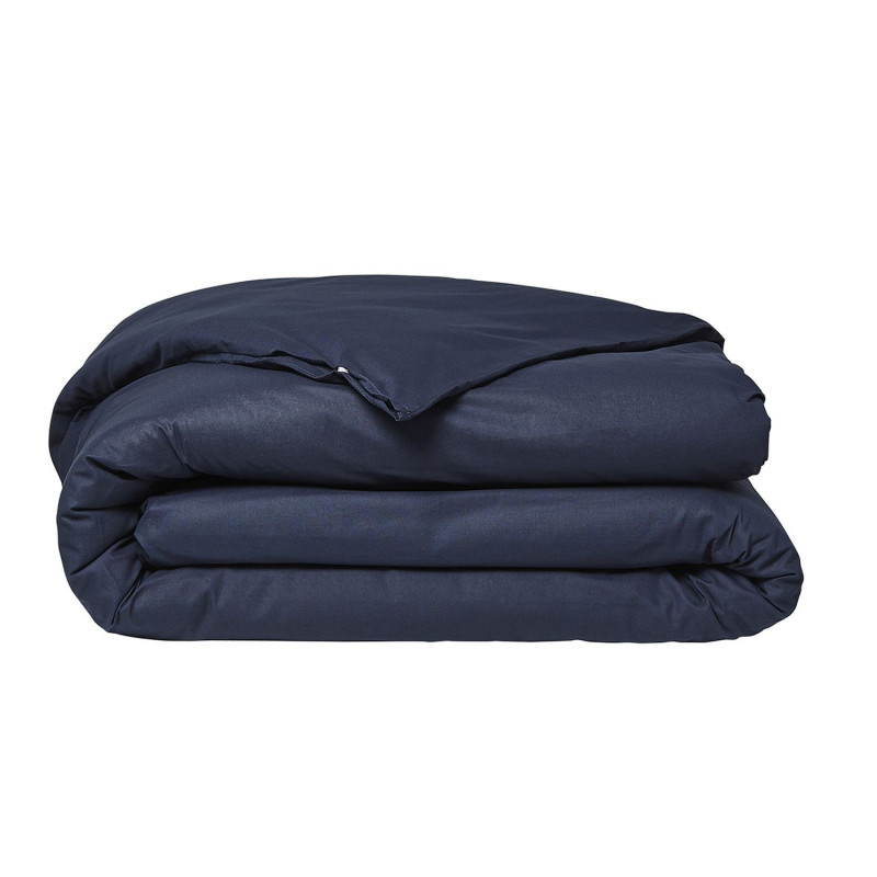 Housse de couette 2 places - 100% coton BIO - 220 x 240 cm - Bleu navy