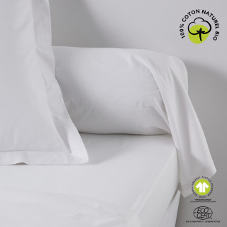 Taie de traversin - 100% coton BIO - 45 x 185 cm - Blanc craie