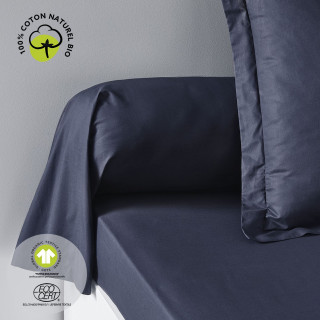 Taie de traversin - 100% coton BIO - 45 x 185 cm - Bleu navy