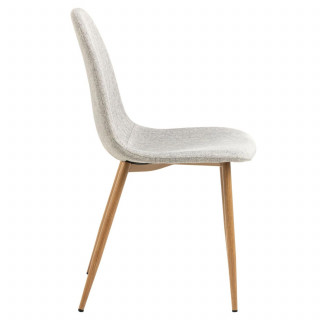Lot de 4 chaises de salle à manger CLELIA - Gris clair
