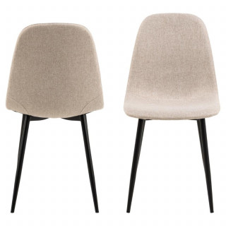 Lot de 4 chaises de salle à manger CLELIA - Beige