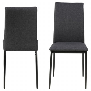 Lot de 4 chaises de salle à manger MIDENA - Gris foncé