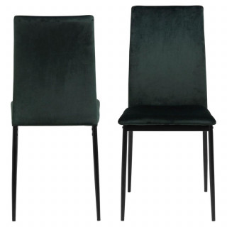 Lot de 4 chaises de salle à manger MIDENA - Vert foncé