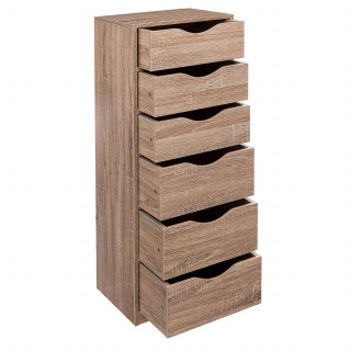 Caisson de bureau 6 tiroirs - Beige