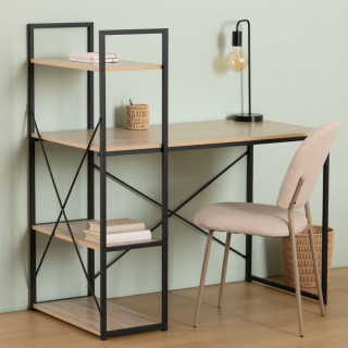 Bureau avec étagères ALIAJ - Beige